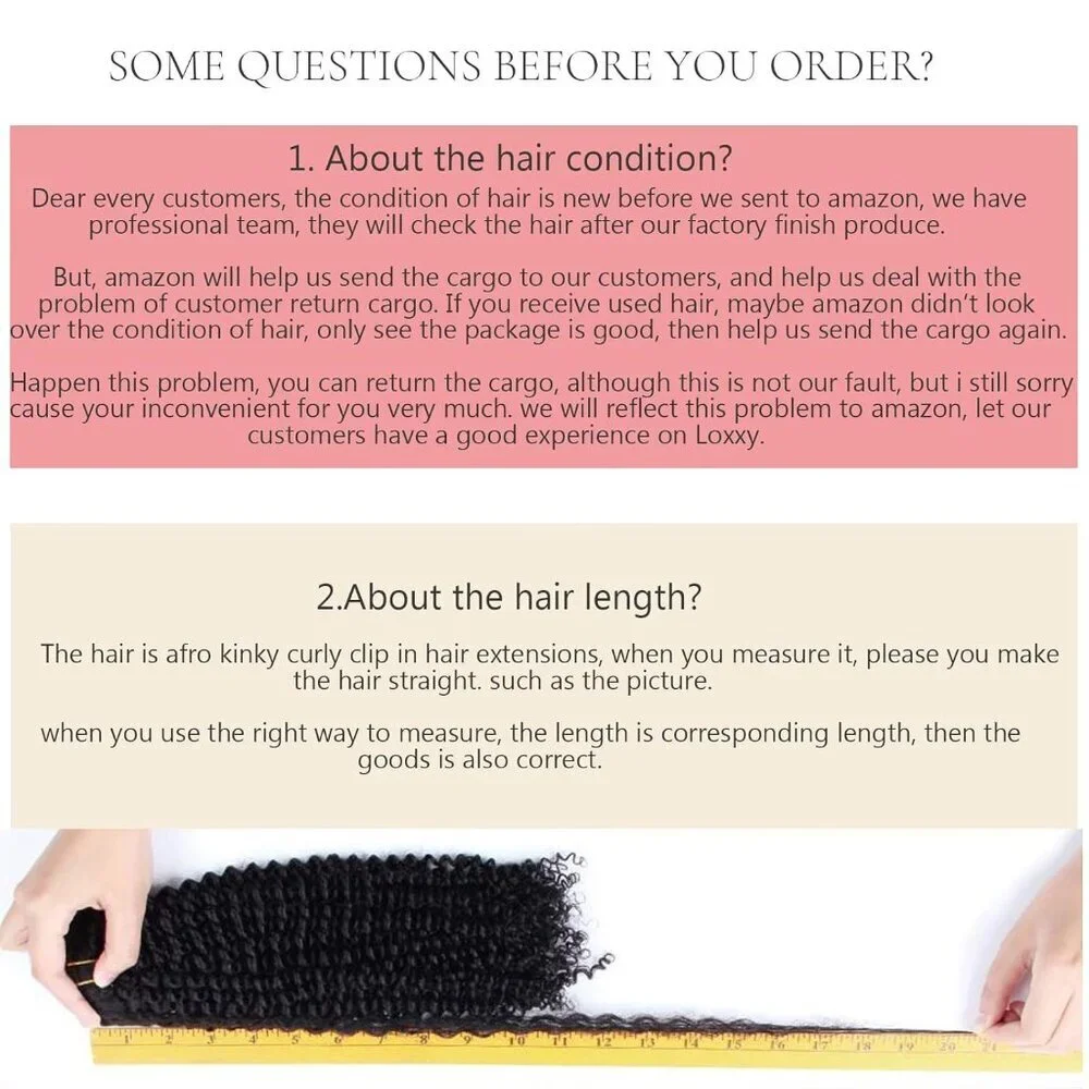 Human Hair Curly Clip Ins Afro Kinky Curly 10in Ombre Black to Red